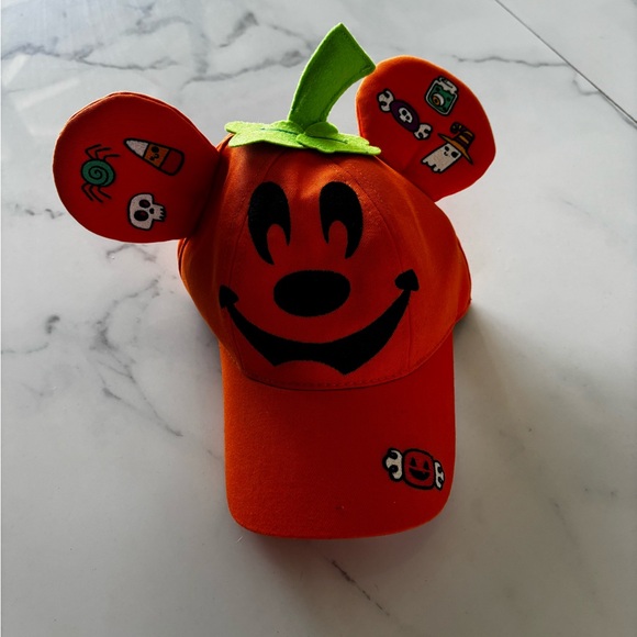 Disney Orange Halloween Mickey Mouse Hat - Picture 1 of 5